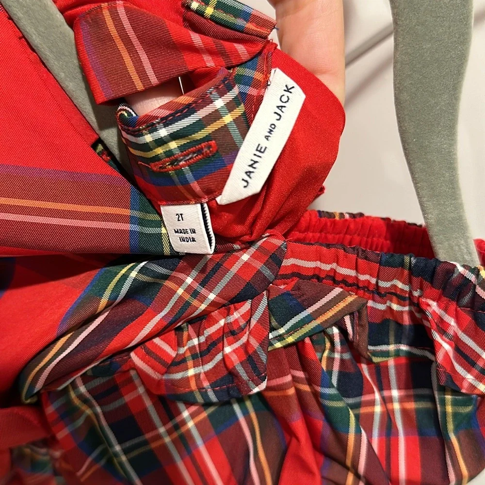 Janie & Jack Tartan Holiday/Christmas Dress - Picture 7 of 7